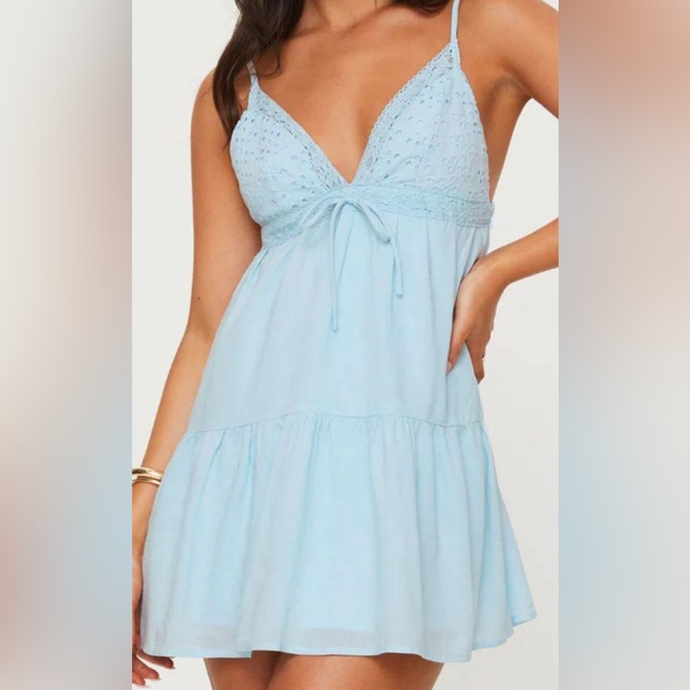Princess Polly Light Blue Mini Dress
